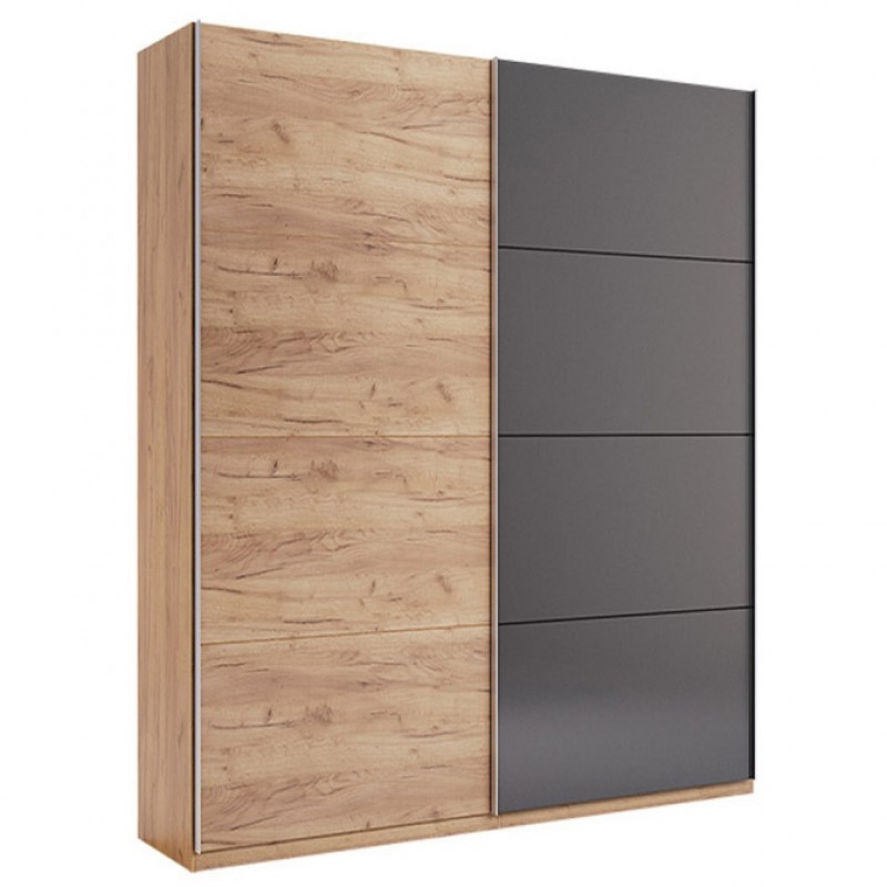 ЛУНА шкаф купе 150/240 дуб крафт-лава матовый MiroMark